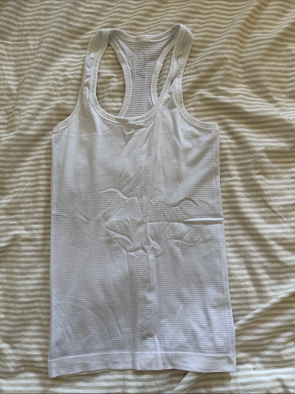 lululemon athletica White Racerback Seamless Tank